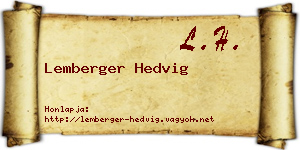 Lemberger Hedvig névjegykártya
